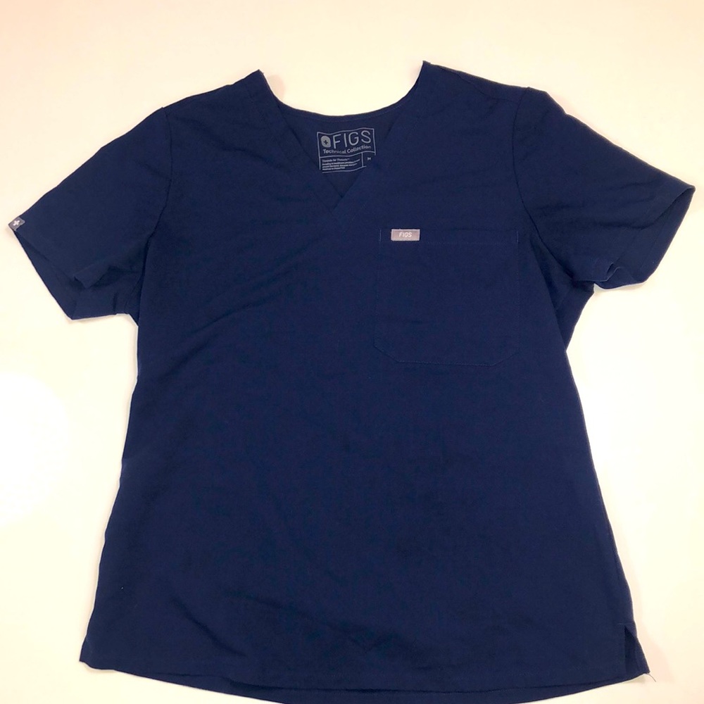 FIGS Women’s Catarina Scrub Top Navy Size M